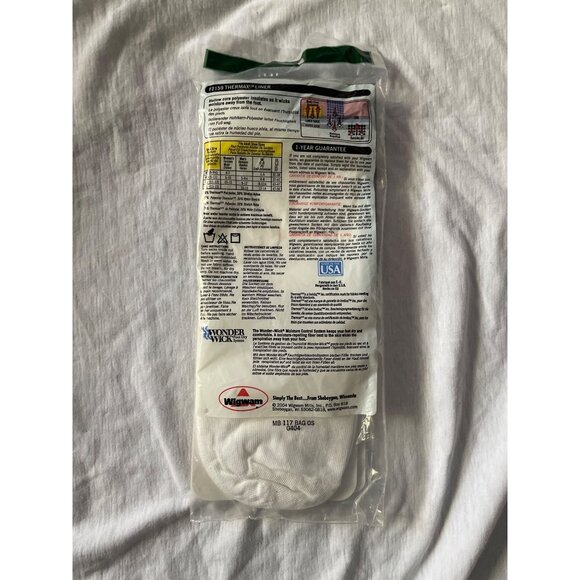 Wigwam Thermax Cm Liner Xl Mens Moisture Wicking Performance Socks Old Stock - Picture 2 of 7